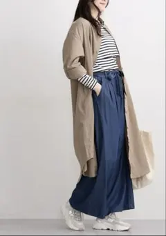 【マタニティ】デニムワイドパンツ