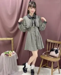 rojita チョーカーリボンボレロ風ワンピース （アイボリー）