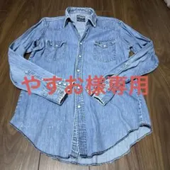 Wrangler デニムシャツ 15½ X 34 ダメージ＆汚れあり