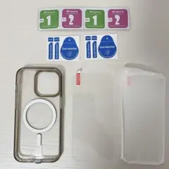MagSafe 対応 iPhone 15 Pro クリアケース 保護フィルム