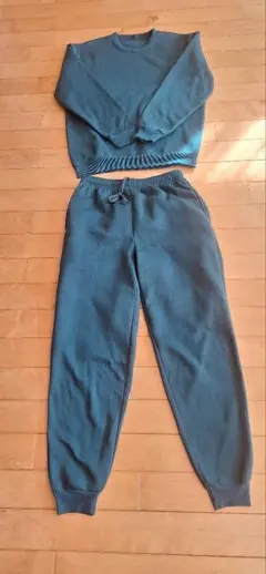 スウェット上下 裏起毛 Lサイズ ダークグリーン