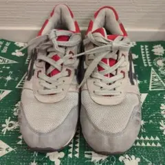 ASICS ランニングシューズ グレー/レッド