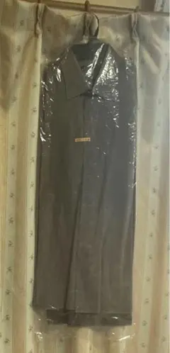 y1. 黒・グレー　ストライプ　長袖ワイシャツ　XLサイズ