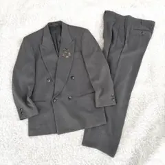 ダブルスーツ セットアップ vintage ダブルブレスト 90s グレー