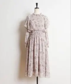 【極美品】tocco closet 花柄シャーリングワンピース ピンク 清楚