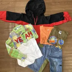 キッズ服 男の子　アウター、シャツ、パンツ 、半袖、長袖、120cm 6点