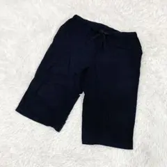 ハーフパンツ　コットン　ブラック　薄手　リラックス　ゆったり　3599
