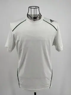 adidas ホワイト シャツ グリーンライン