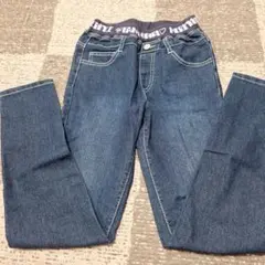 ダークブルースリムフィットデニムパンツ　150