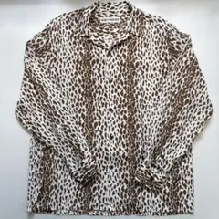 ワコマリア　23SS オープンカラーレオパード柄長袖シャツ　ヒョウ柄
