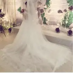 美品 半額 ウェディングベール ロングベール