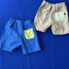 ユナイテッドアローズ 水滴模様ポケット付きハーフパンツ色違い2枚セット