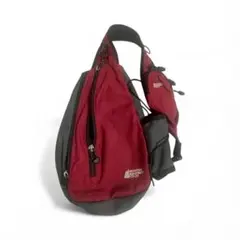ワンショルダーバッグ/ナイロン製赤黒スリングバッグ