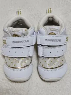 moonstar ファーストシューズ 12.0cm ホワイト/ゴールド
