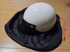 新品　ショーティー4タイプ　半帽 ヘルメット ホワイト ブラックバイザーのサムネイル