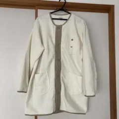 lee ノーカラーフリースジャケットロング