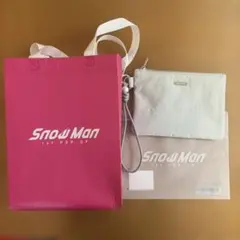 Snow Man 1st pop-up ポーチ ホワイト