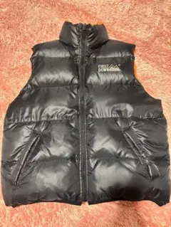 FIRST DOWN リバーシブルダウンベスト　黒　ファーストダウン　Y2K