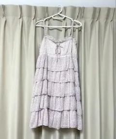 最終値下げ　tinajojun 小花柄フリルキャミワンピース ピンク