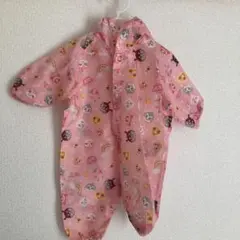 ベビーレインコート ピンク アンパンマン