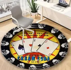 CREAMSODA　クリームソーダ　円形マット　スカル　トランプエース柄　マット