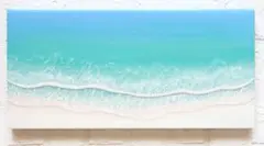 毎日を心地よく過ごしたい方へ 深呼吸する海 海レジンアート 45×22cm