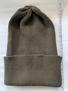 아스카가 바느질한 코튼 니트 모자 (카키)