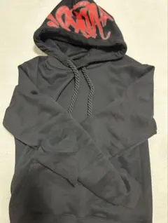 SynaWorld ブラック グラフィックプリント パーカー