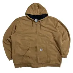 00s carhartt ジップパーカー レインディフェンダー ブラウン XXL