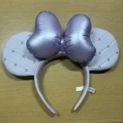 ディズニー ミニー カチューシャ キルティング パープル