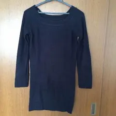 ミニ丈ニットワンピース