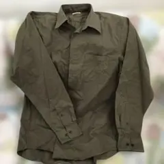 オリーブグリーン 長袖シャツ