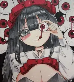 オリジナル 手描きイラスト アナログ 色紙