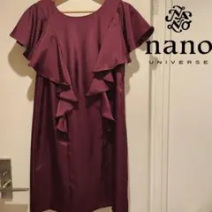 ▼美品！2way ナノユニバース 秋色ワンピース 結婚式 お呼ばれ パーティー