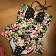 sister Jenny 水着　160　ドット　ハイビスカス