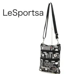 H5781-12◾️レスポートサック　ナイロン３連ファスナーショルダーバッグ