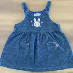 ア*リ様 ミキハウス　ジャンスカ　うさこちゃん　デニム　インディゴ　ハート