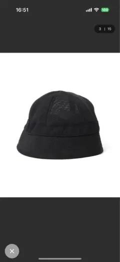 BEAMS MeshBellHat BLACK