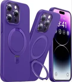 【 iPhone14ProMaxケース 】 パープル Magsafe対応 新品