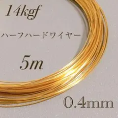 新価格　高品質　14kgf 0.4ミリ　ハーフハードワイヤー　5m 新価格 高品質 14kgf 0.4ミリ ハーフハードワイヤー 5m 14KGF - メルカリ