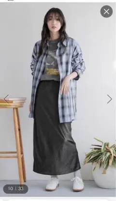 LOWRYS FARM 選べるSHORT&LONG丈ありオンブレチェックシャツ