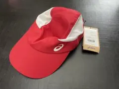 新品タグ付き アシックス ランニング クロスキャップ Sサイズ レッド 赤のサムネイル