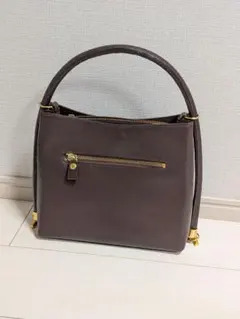 ダークブラウン レザー ショルダーバッグ