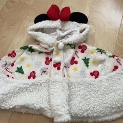 Disney ミニーマウス ポンチョ90〜100サイズ　ミッキー　クリスマス　冬