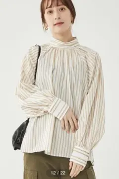 【green label relaxing】タックカフスギャザーブラウス