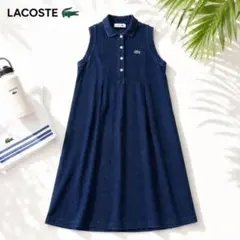 LACOSTE ラコステ ノースリーブポロワンピース インディゴ 36のサムネイル