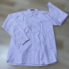 メンズ長袖シャツ ピンク ストライプ カジュアルシャツ