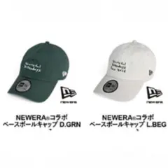 back number NEWERAコラボ グリーン ホワイト キャップ セット - メルカリ