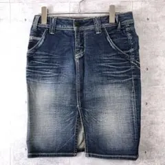 ヴィンテージライク 古着 YANUK フロントスリットデニムスカート USA製