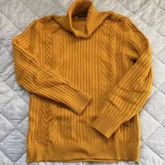 COMME CA MEN タートルネックセーター マスタード